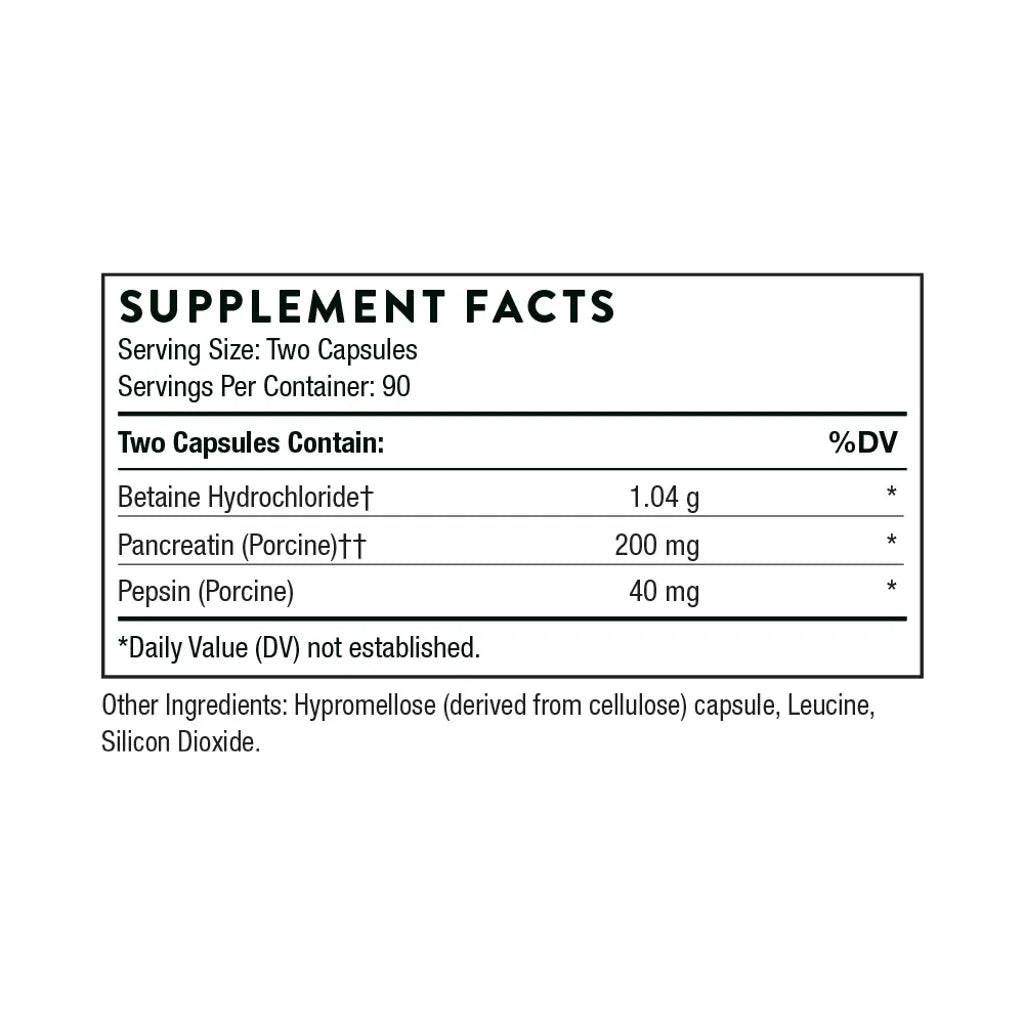 B.P.P. by Thorne Supplement Facts