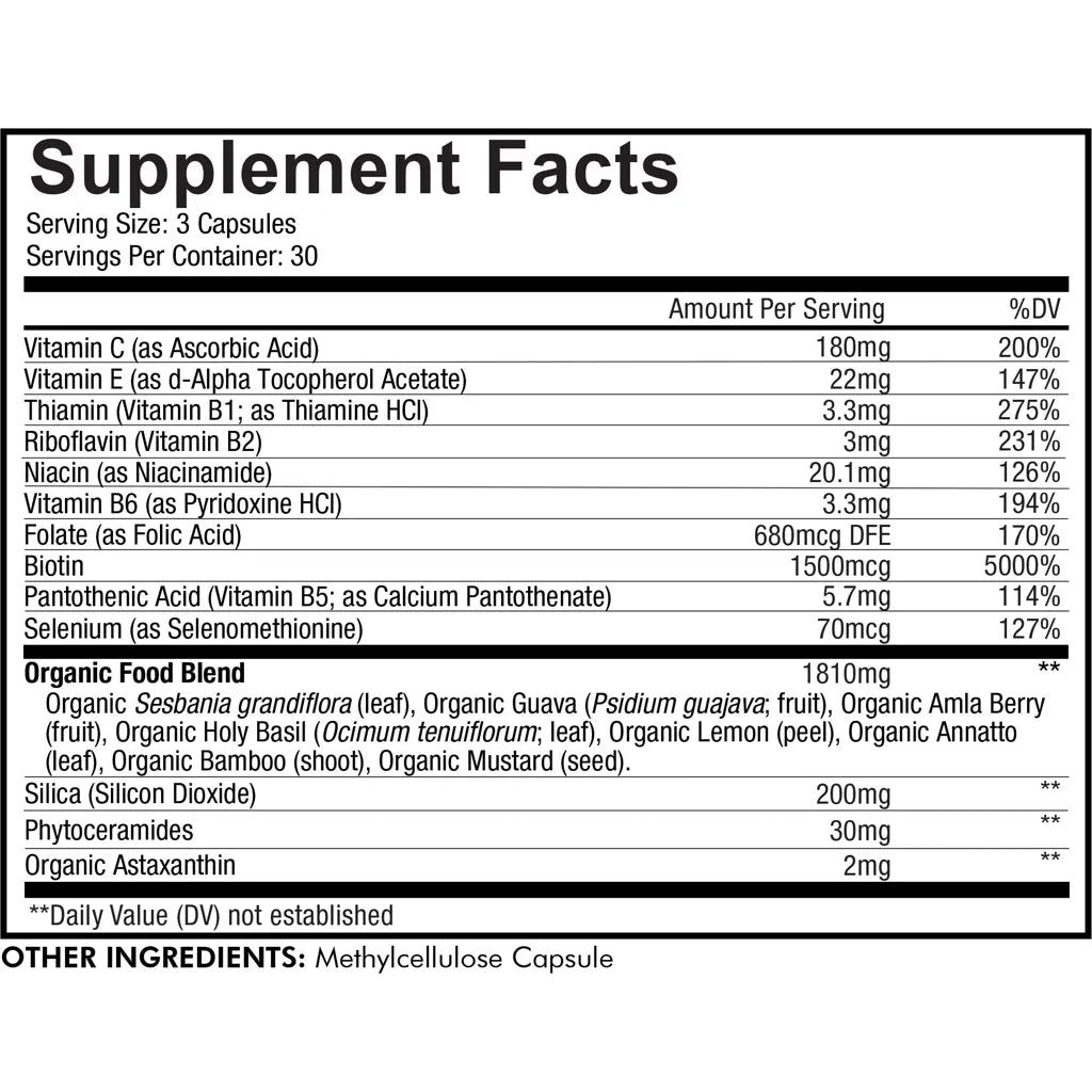 Beauty Tonic by Codeage Supplement Facts