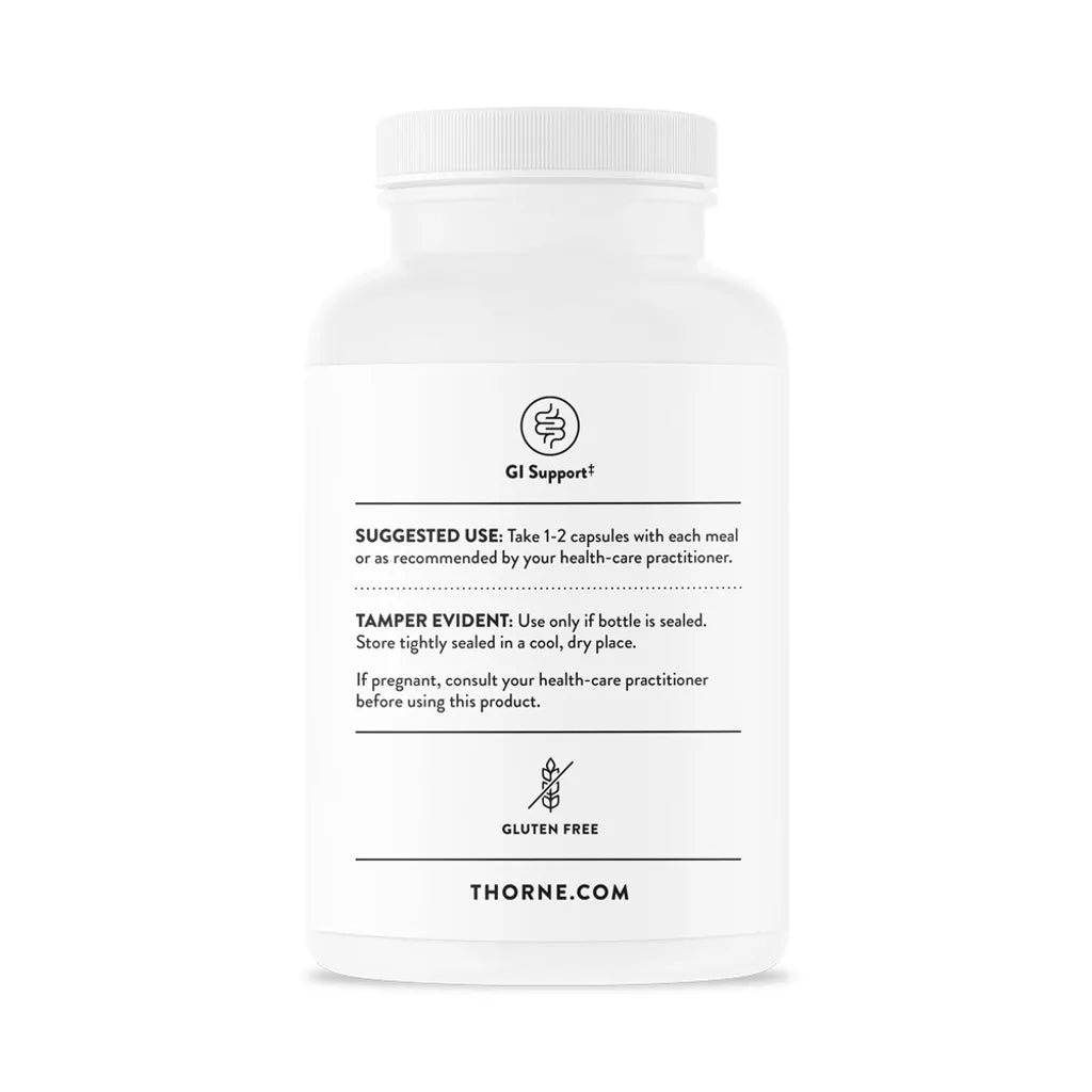 Betaine HCL & Pepsin by Thorne Bottle Label