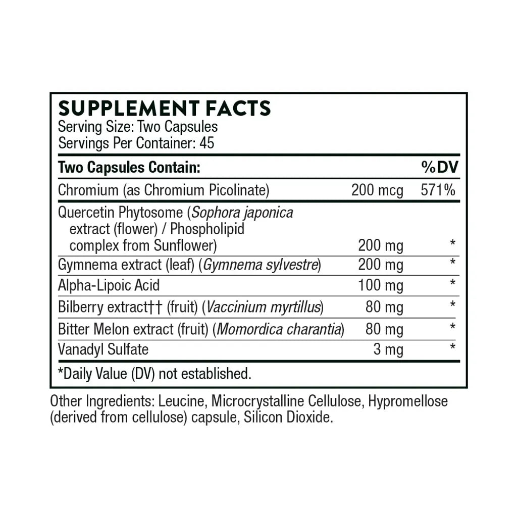 Diabenil by Thorne Supplement Facts