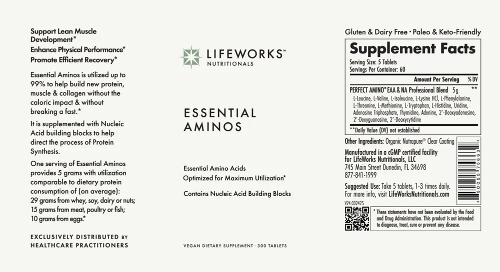 Essential Aminos Tablet by LifeWorks Nutritionals