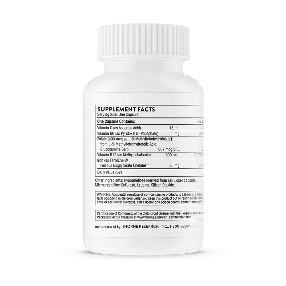 Ferrasorb by Thorne Bottle Supplement Facts