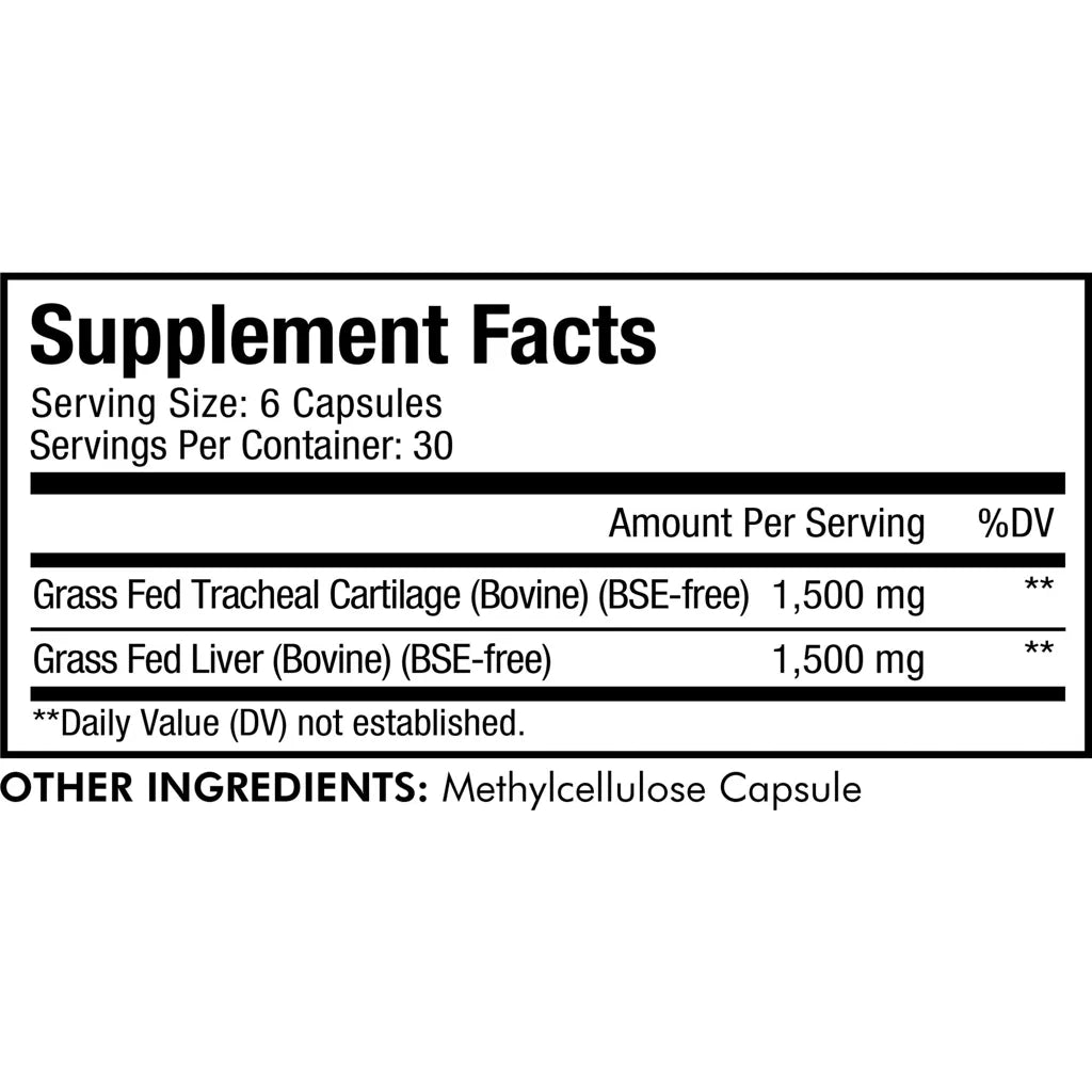 Grass Fed Beef Cartilage by Codeage Supplement Facts