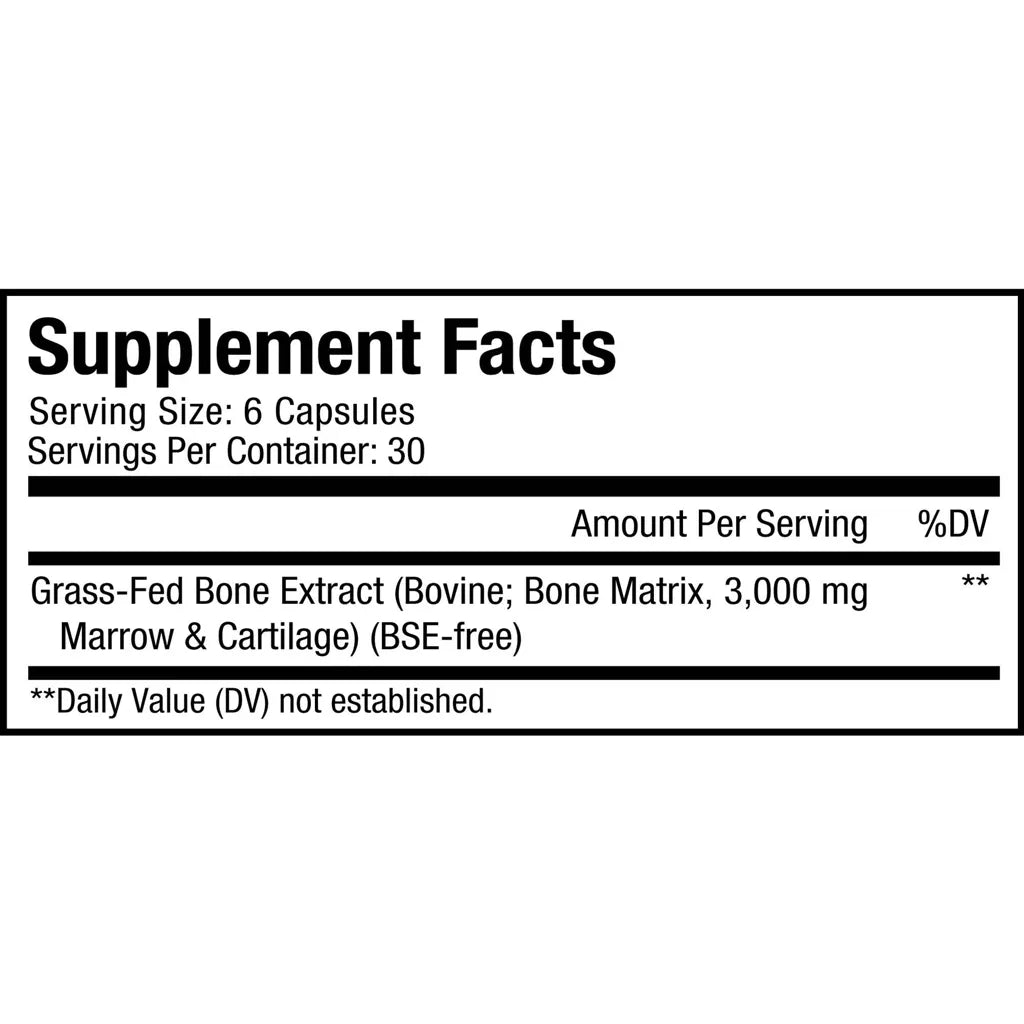 Bone Marrow by Codeage Supplement Facts
