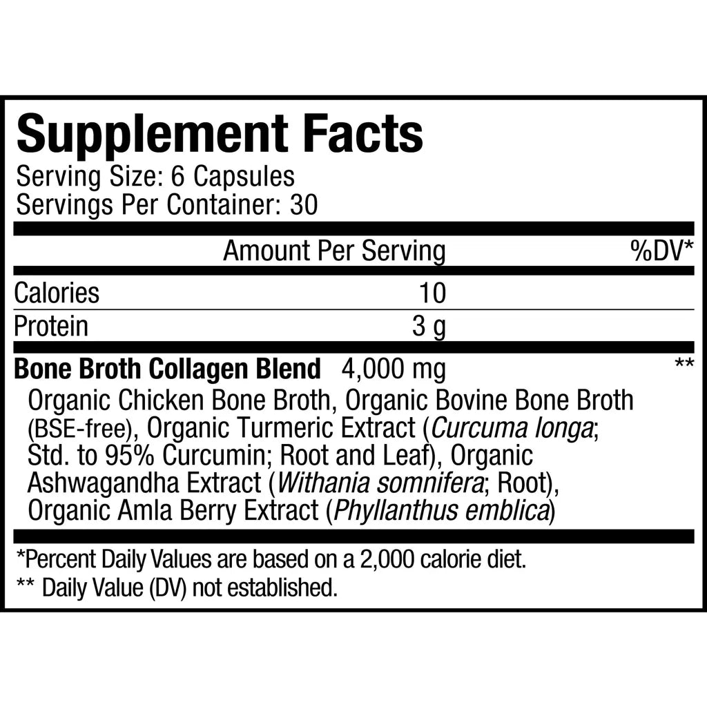 Bone Broth Collagen by Codeage Supplement Facts