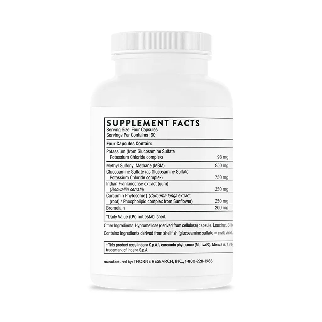 Joint Support Nutrients by Thorne Bottle Supplement Facts