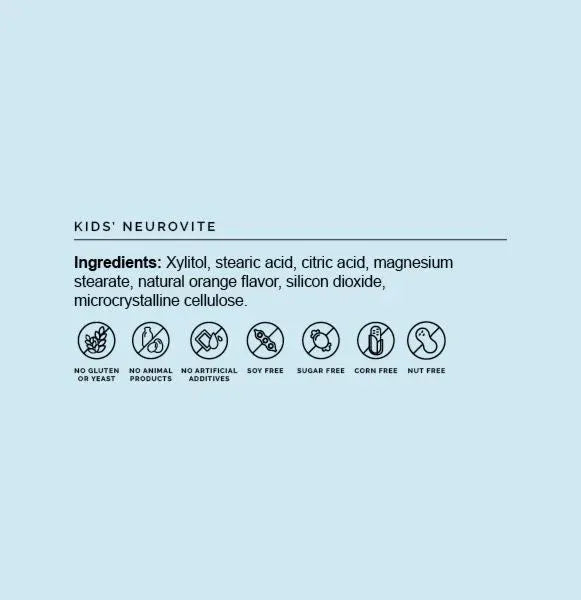Kids' NeuroVite Orange by Brain MD Supplement Facts