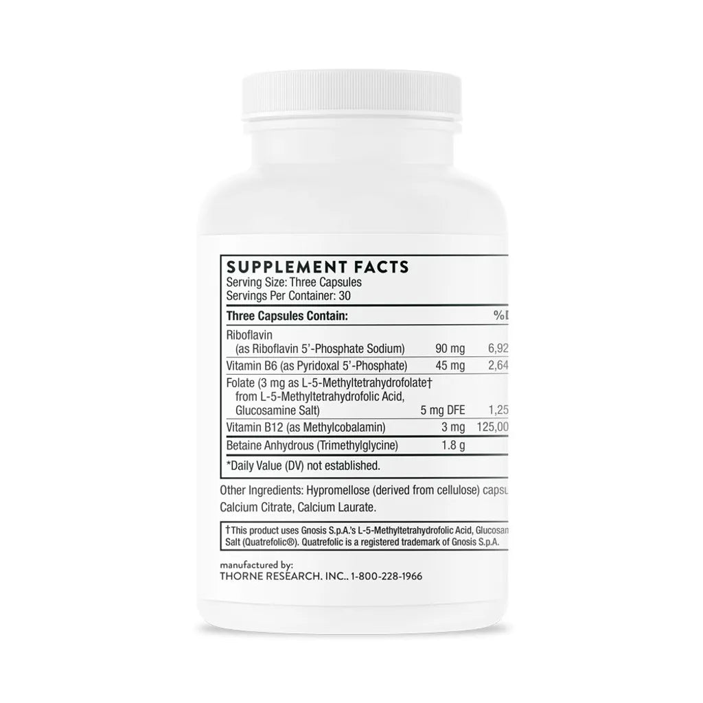 Methyl-Guard Plus by Thorne Bottle Supplement Facts