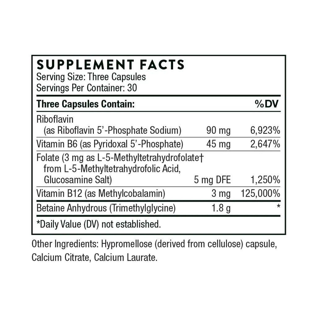 Methyl-Guard Plus by Thorne Supplement Facts