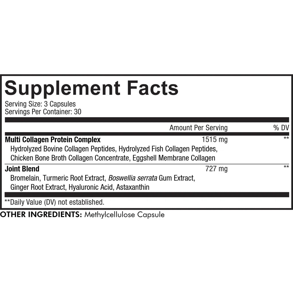 Multi Collagen Joint Blend by Codeage Supplement Facts