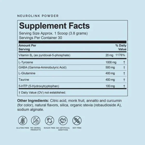 Neurolink Powder by Brain MD Supplement Facts