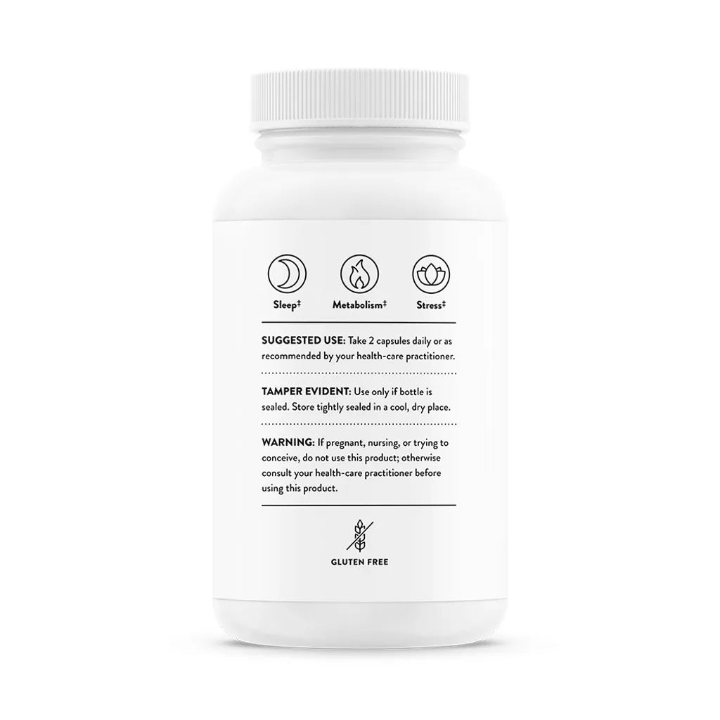 Relora Plus by Thorne Bottle Label
