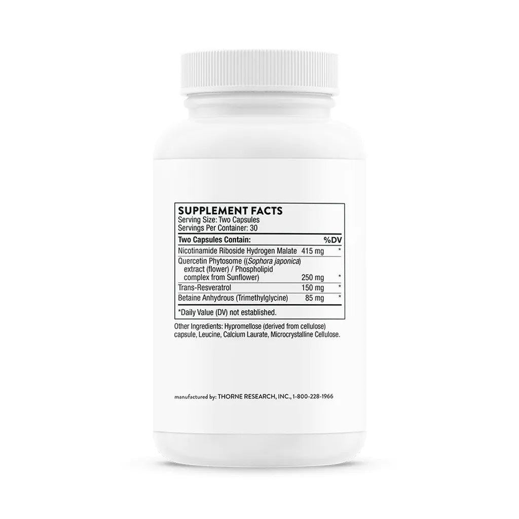 ResveraCel by Thorne Bottle Supplement Facts