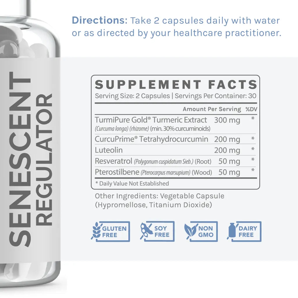 Senescent Regulator by InfiniWell Supplement Facts