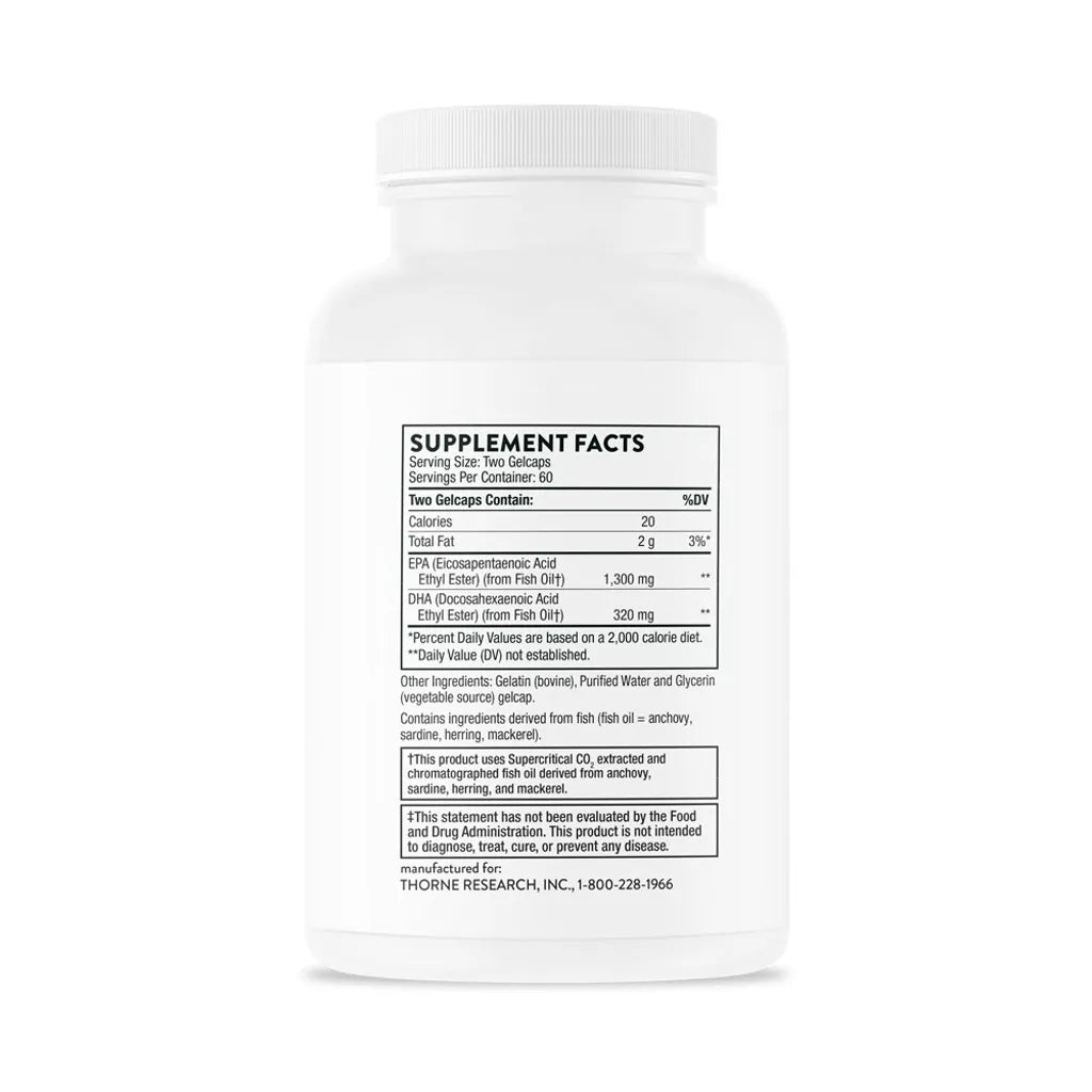 Super EPA Pro by Thorne Bottle Supplement Facts
