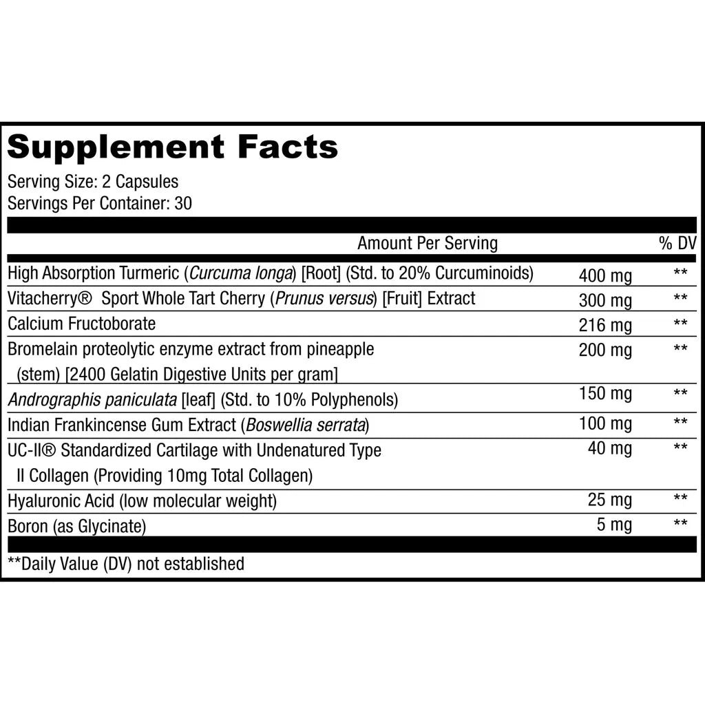 Supreme Joint Health by Codeage Supplement Facts