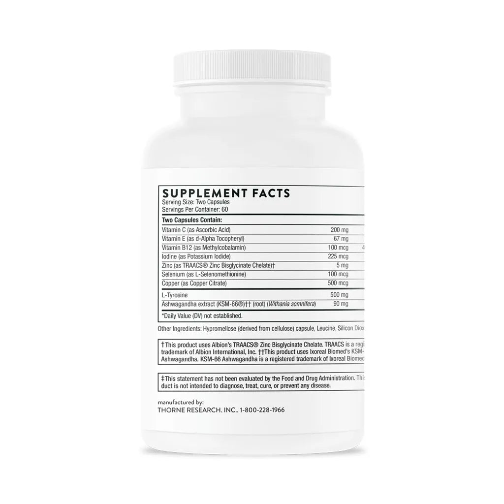 Thyrocsin by Thorne Bottle Supplement Facts