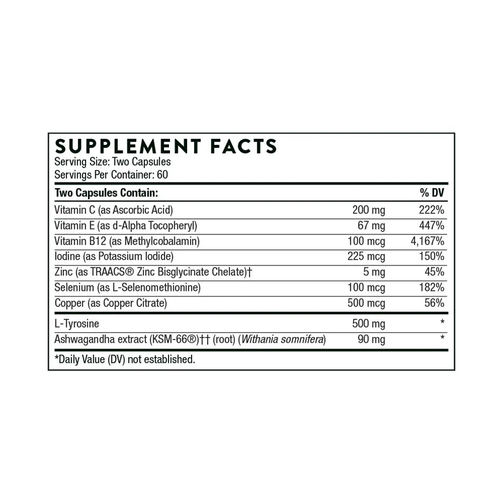 Thyrocsin by Thorne Supplement Facts